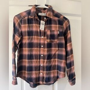 Abercrombie and Fitch kids flannel shirt. Brand new with tags